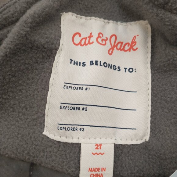 CAT & JACK Baby Toddler Snow Bibs Ski Pants Size 2T, Gray Insulated Adjustable - Picture 3 of 10